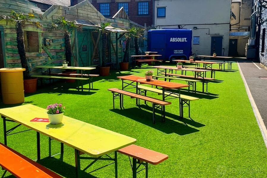 Outdoor Terrace at Ghetto Golf Newcastle